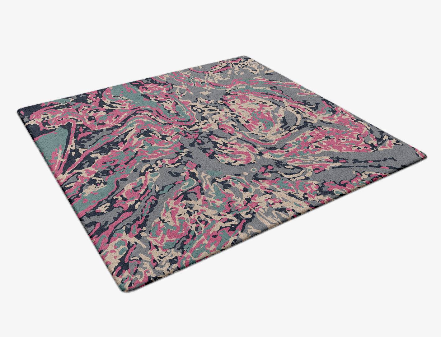 Pinkgush Surface Art Square Hand Tufted Pure Wool Custom Rug by Rug Artisan