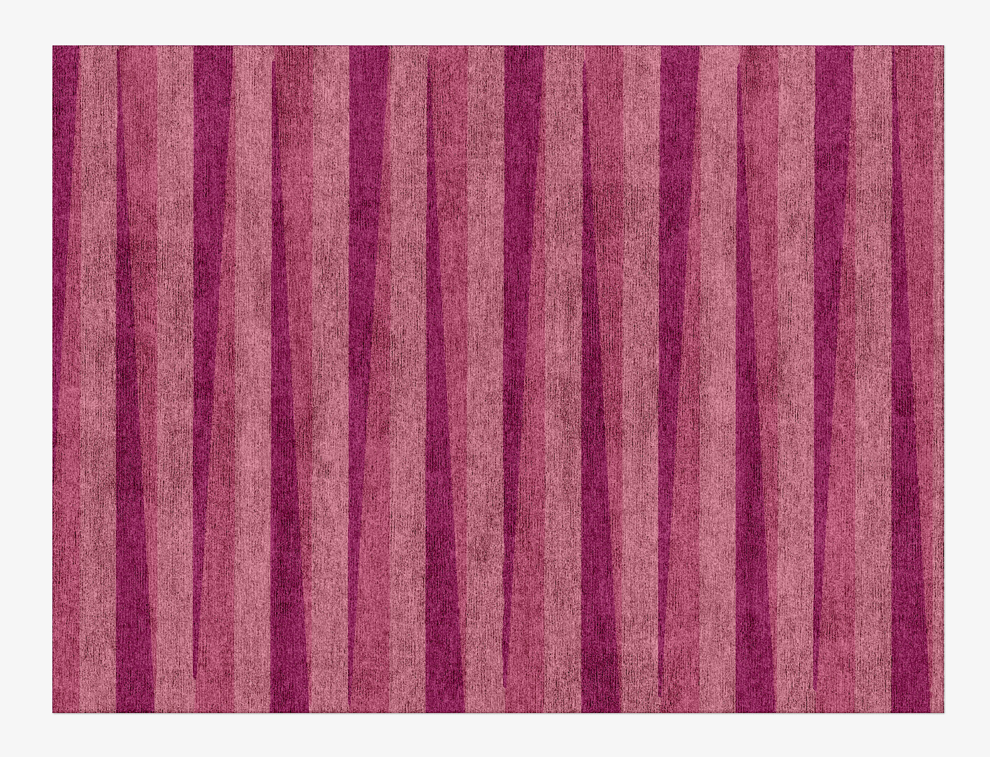Pinkline Geometric Rectangle Hand Knotted Bamboo Silk Custom Rug by Rug Artisan