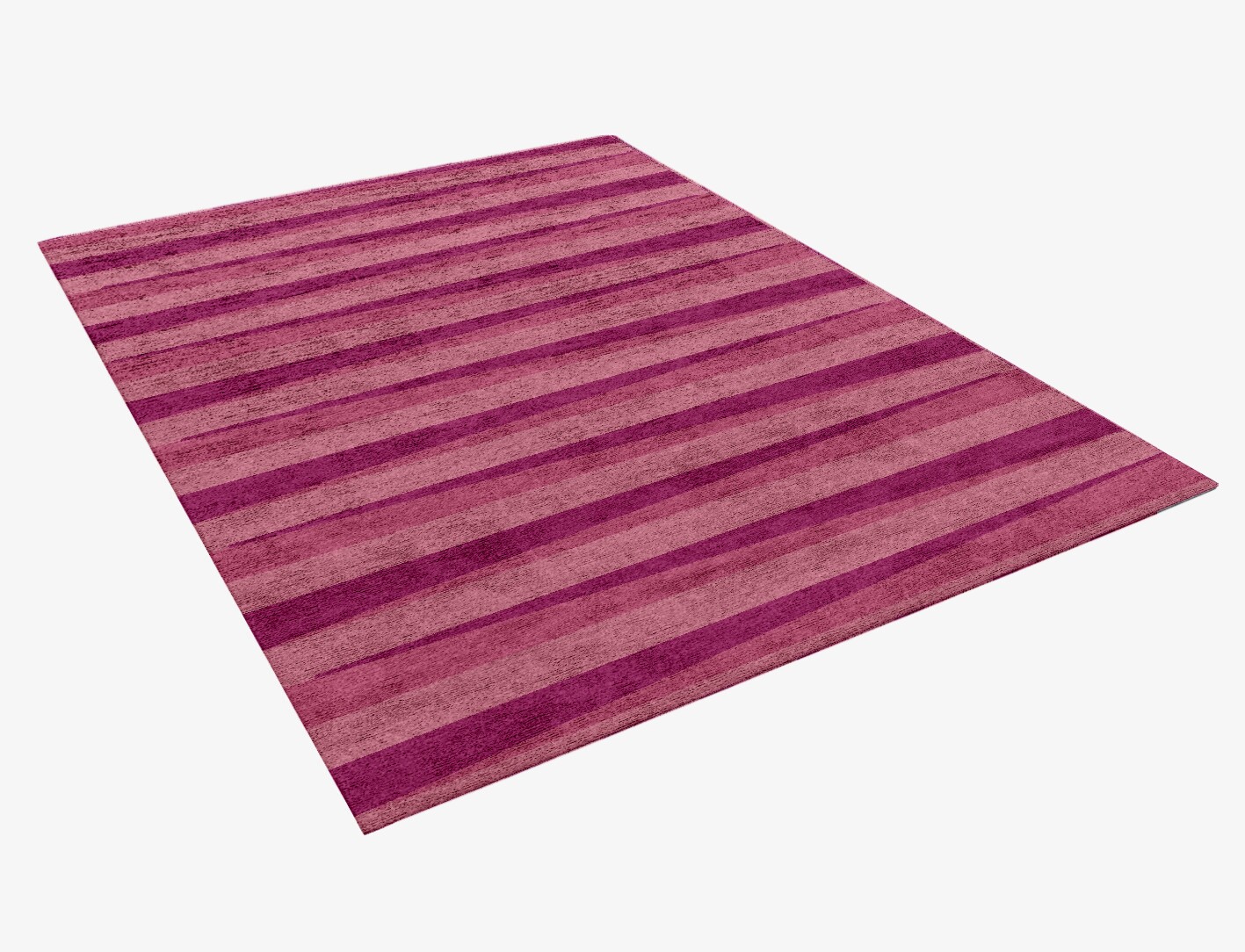 Pinkline Geometric Rectangle Hand Knotted Bamboo Silk Custom Rug by Rug Artisan