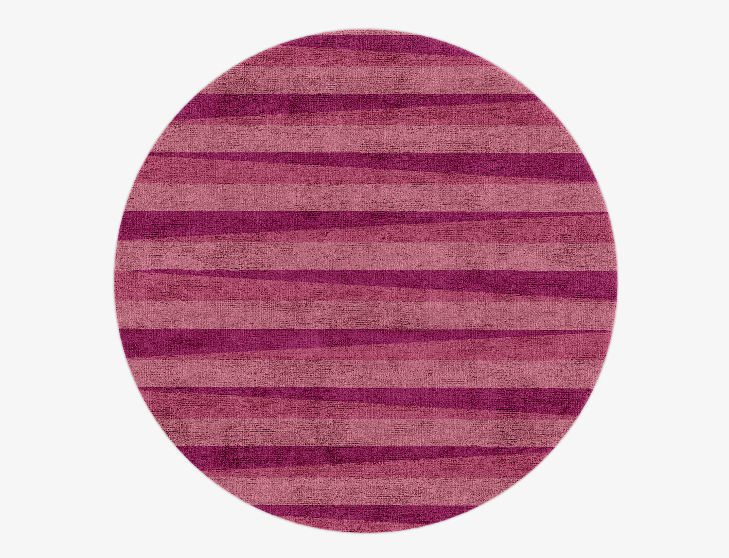 Pinkline Geometric Round Hand Knotted Bamboo Silk Custom Rug by Rug Artisan