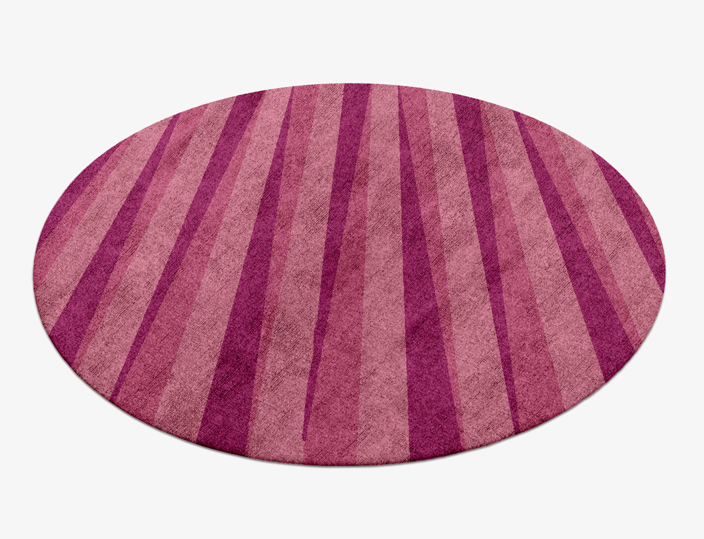 Pinkline Geometric Round Hand Knotted Bamboo Silk Custom Rug by Rug Artisan
