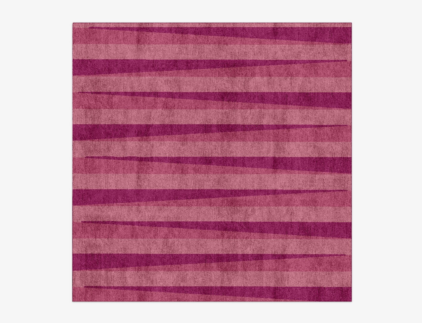 Pinkline Geometric Square Hand Knotted Bamboo Silk Custom Rug by Rug Artisan