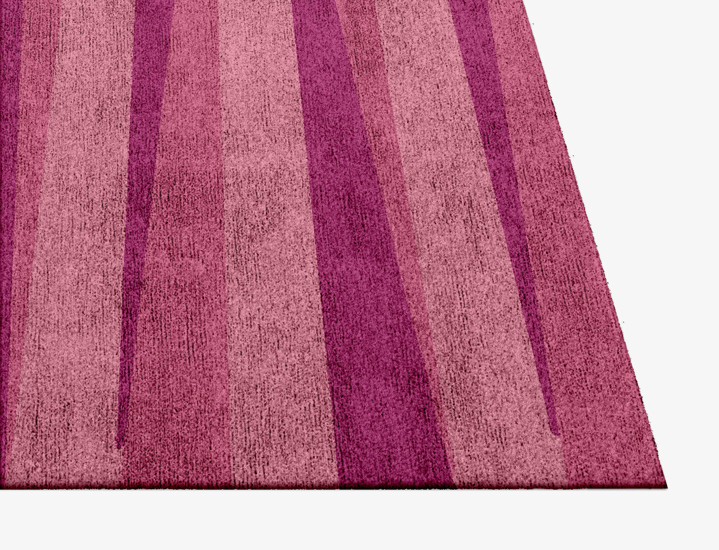 Pinkline Geometric Square Hand Knotted Bamboo Silk Custom Rug by Rug Artisan