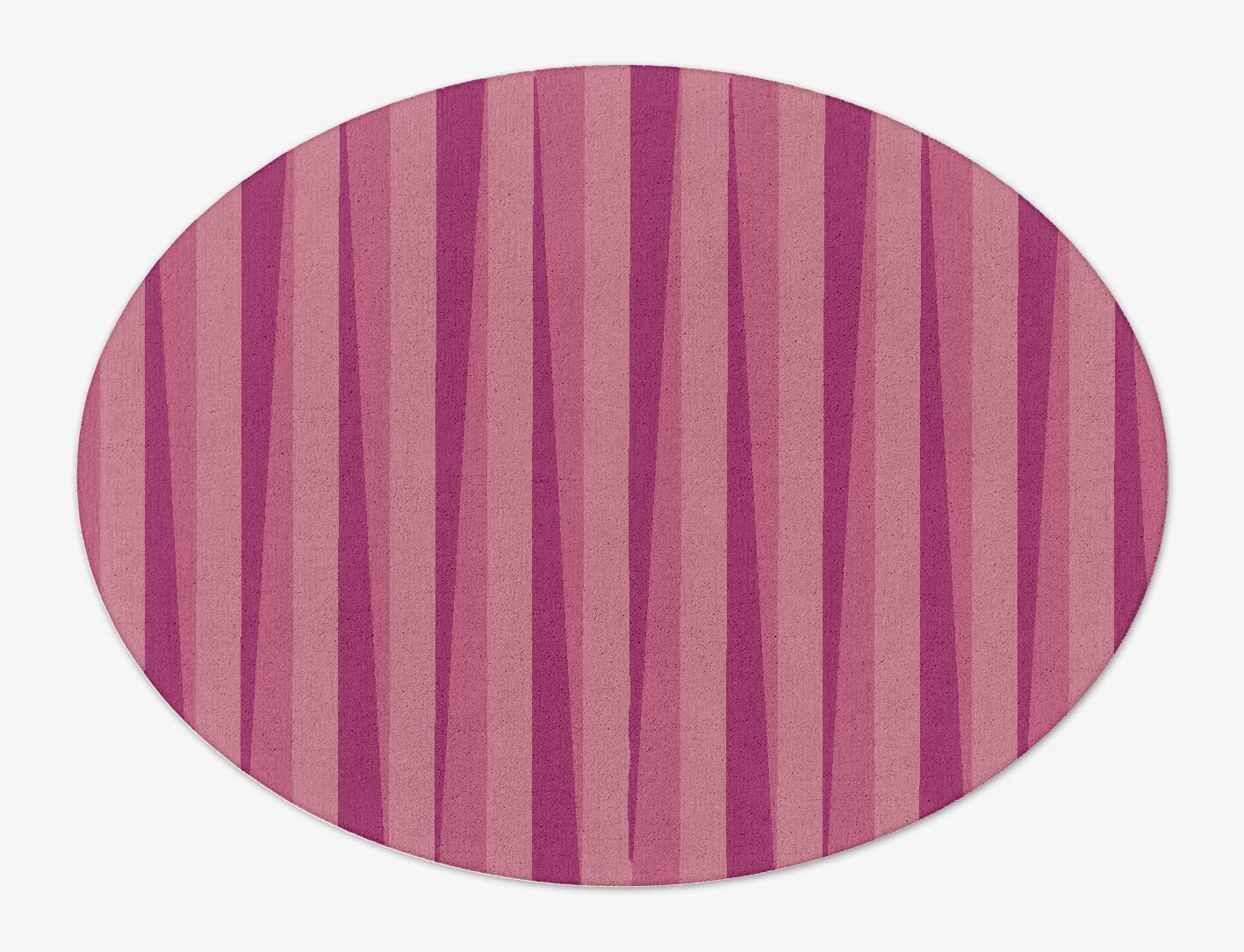 Pinkline Geometric Oval Hand Tufted Pure Wool Custom Rug by Rug Artisan