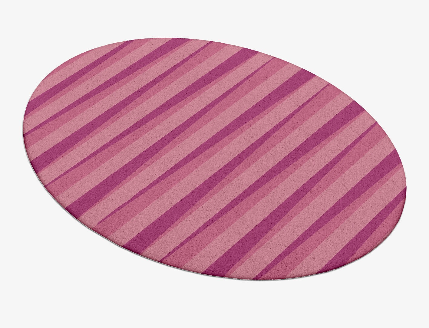 Pinkline Geometric Oval Hand Tufted Pure Wool Custom Rug by Rug Artisan