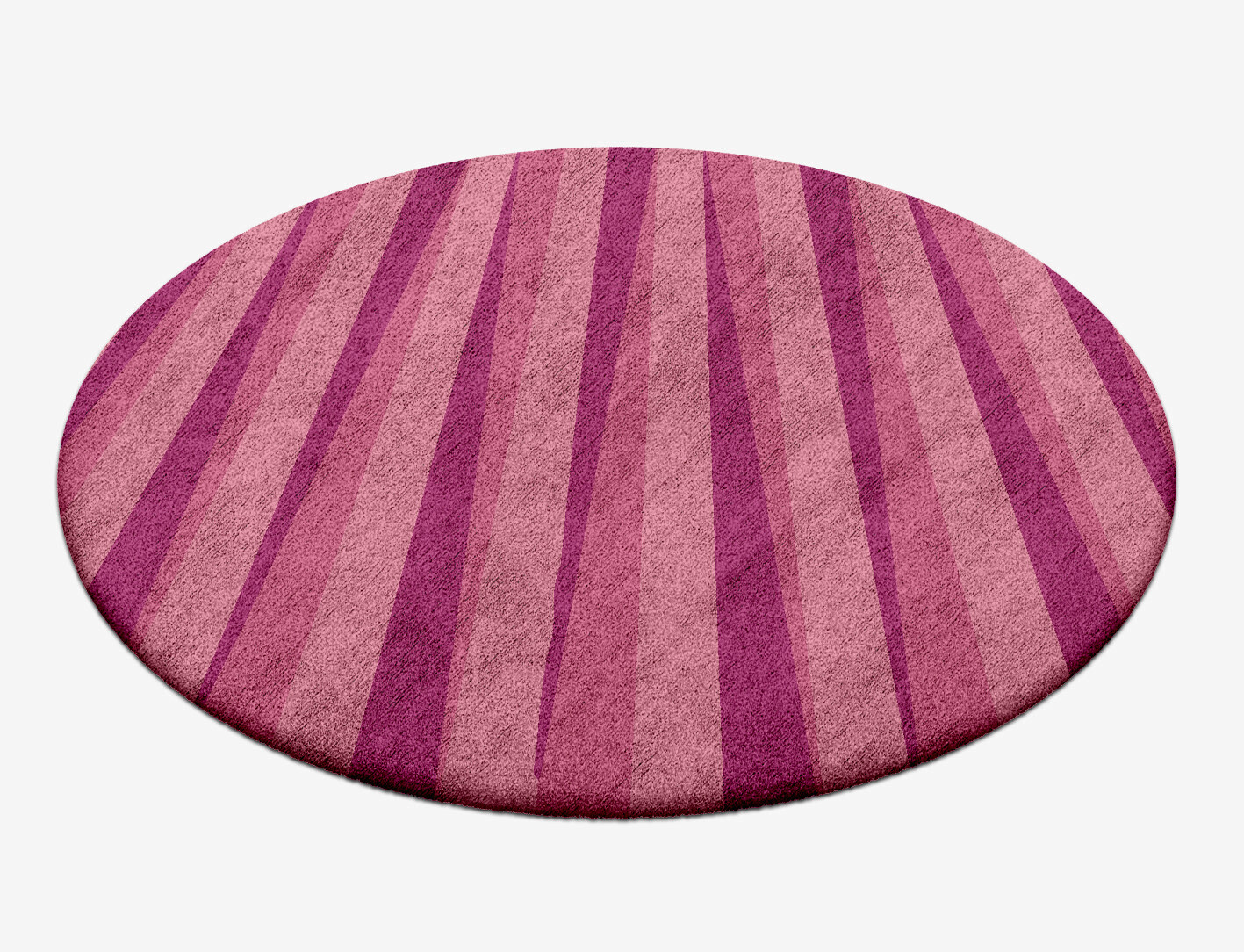 Pinkline Geometric Round Hand Tufted Bamboo Silk Custom Rug by Rug Artisan