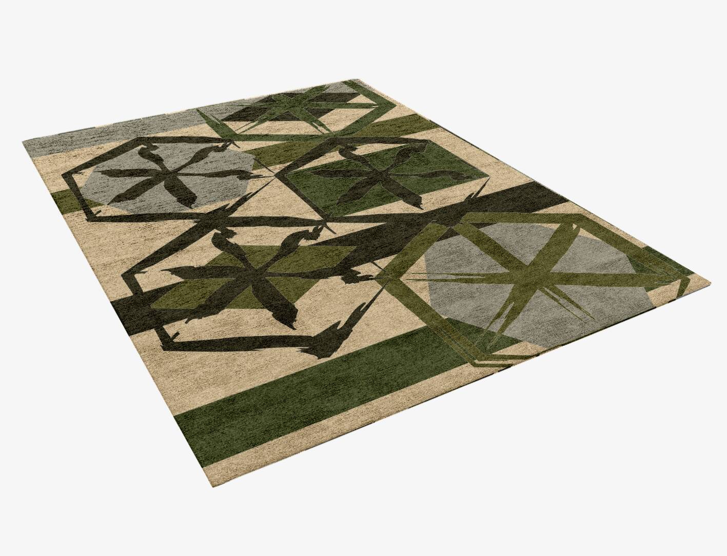 Pinwheel Kids Rectangle Hand Knotted Bamboo Silk Custom Rug by Rug Artisan