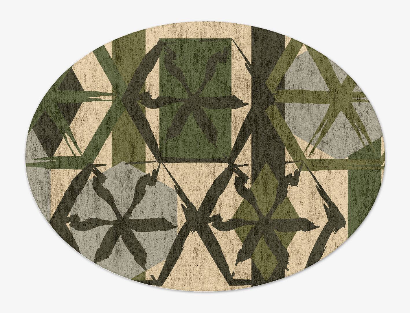 Pinwheel Kids Oval Hand Tufted Bamboo Silk Custom Rug by Rug Artisan