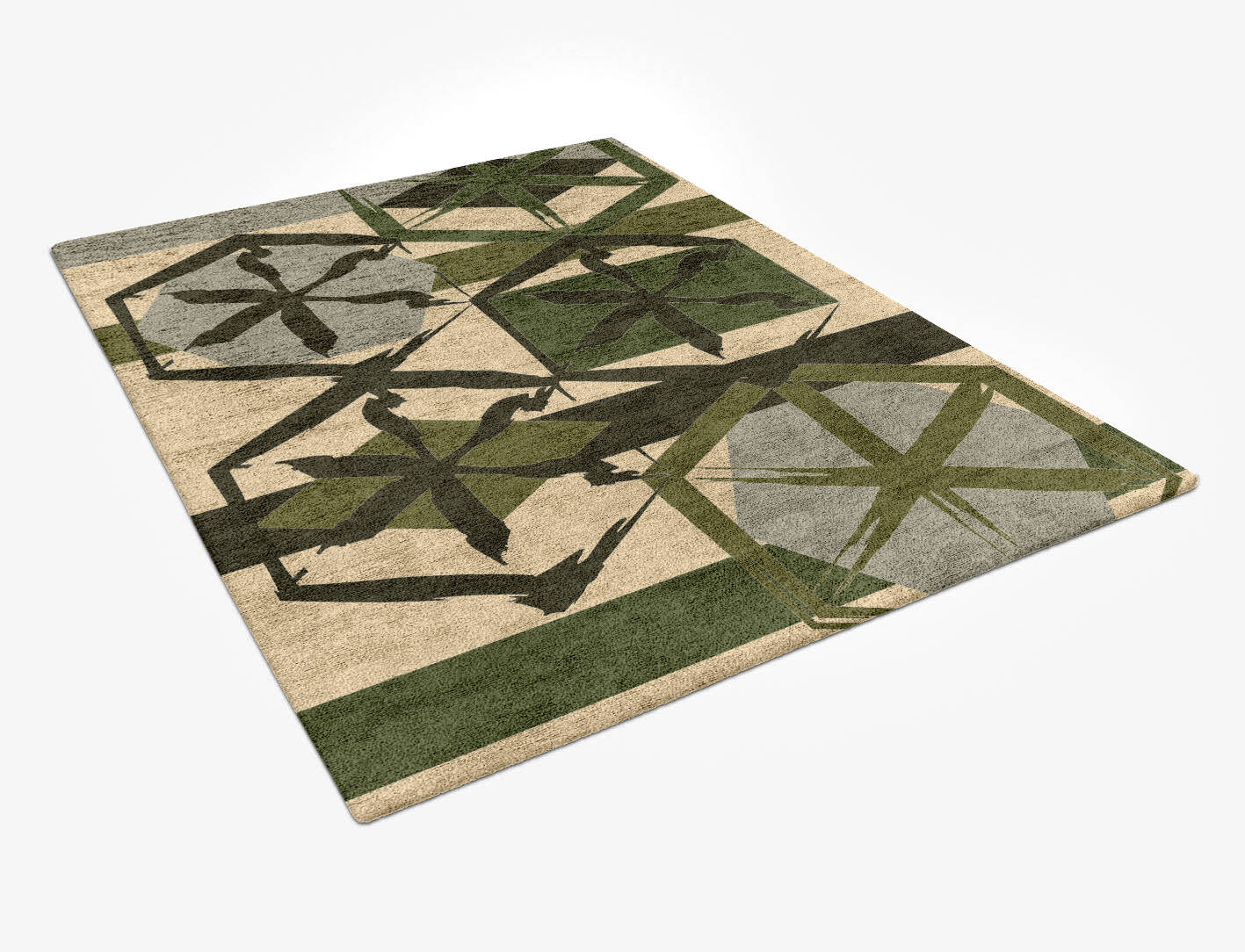 Pinwheel Kids Rectangle Hand Tufted Bamboo Silk Custom Rug by Rug Artisan