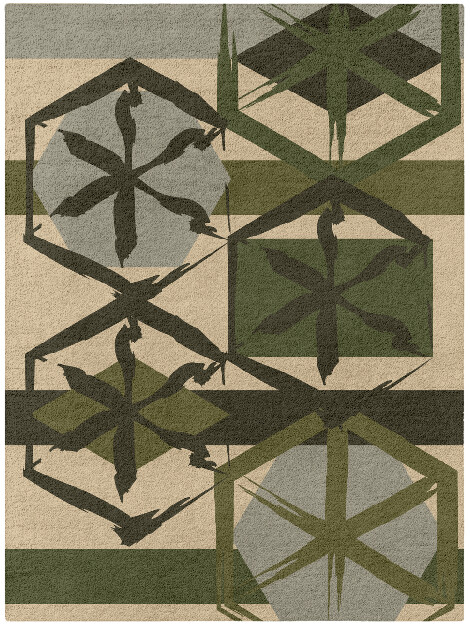 Pinwheel Rectangle Hand Tufted Pure Wool custom handmade rug