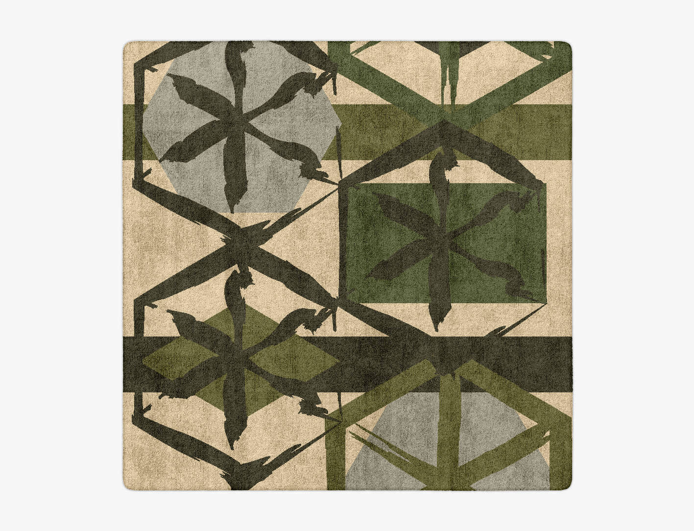 Pinwheel Kids Square Hand Tufted Bamboo Silk Custom Rug by Rug Artisan