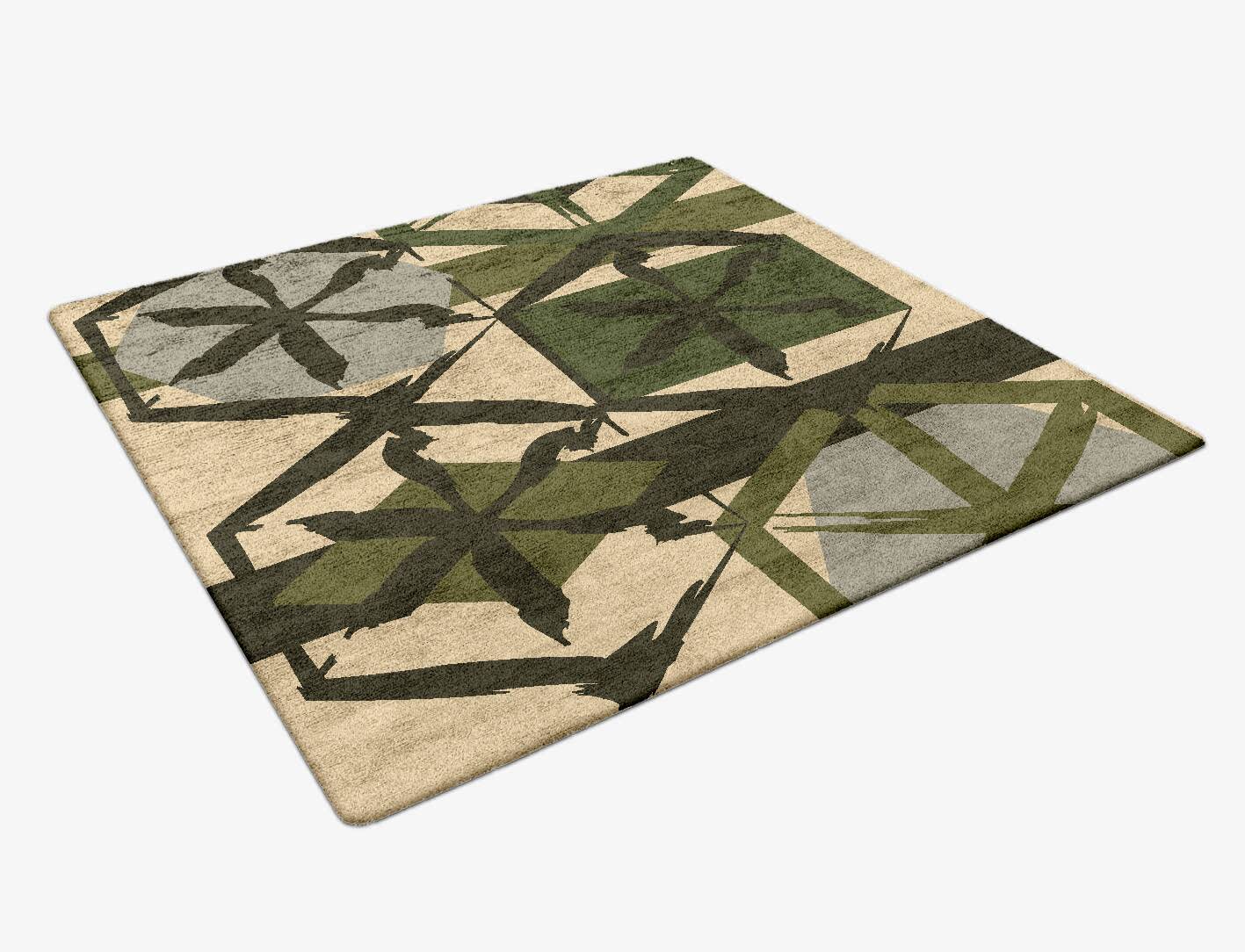 Pinwheel Kids Square Hand Tufted Bamboo Silk Custom Rug by Rug Artisan