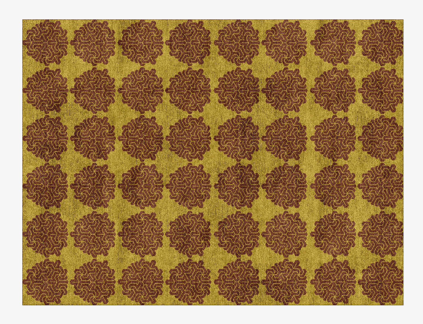 Pipes Geometric Rectangle Hand Knotted Bamboo Silk Custom Rug by Rug Artisan