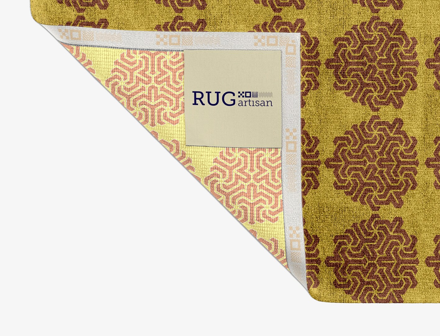 Pipes Geometric Rectangle Hand Knotted Bamboo Silk Custom Rug by Rug Artisan