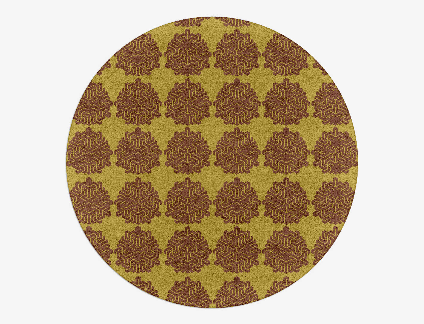 Pipes Geometric Round Hand Tufted Pure Wool Custom Rug by Rug Artisan