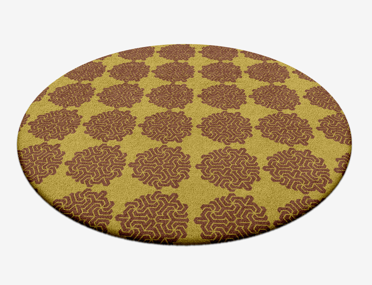 Pipes Geometric Round Hand Tufted Pure Wool Custom Rug by Rug Artisan