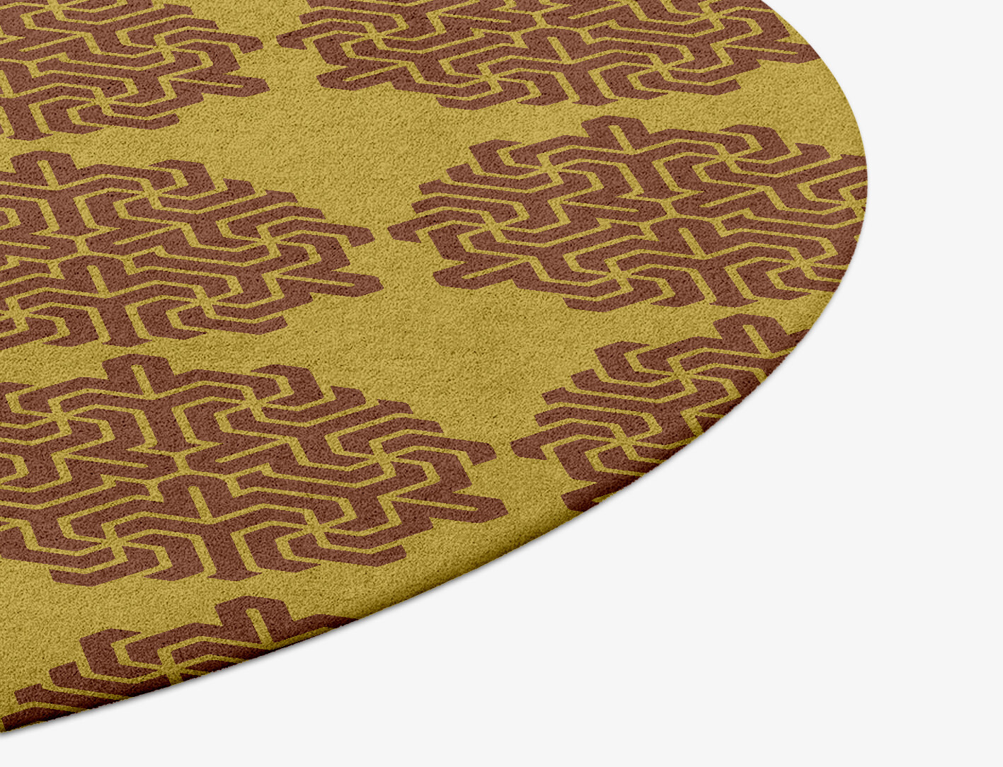 Pipes Geometric Round Hand Tufted Pure Wool Custom Rug by Rug Artisan