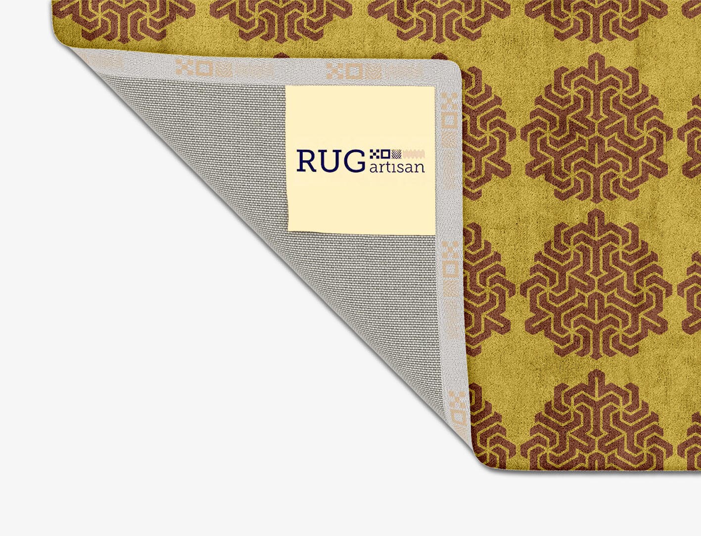 Pipes Geometric Square Hand Tufted Bamboo Silk Custom Rug by Rug Artisan