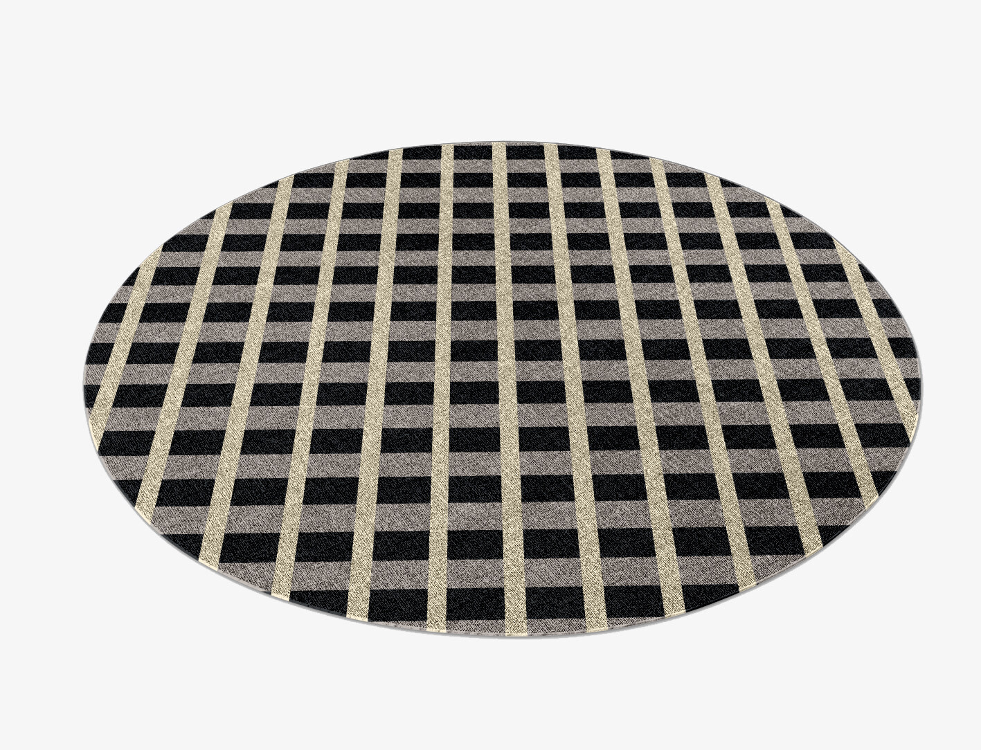 Plaide Geometric Round Flatweave New Zealand Wool Custom Rug by Rug Artisan