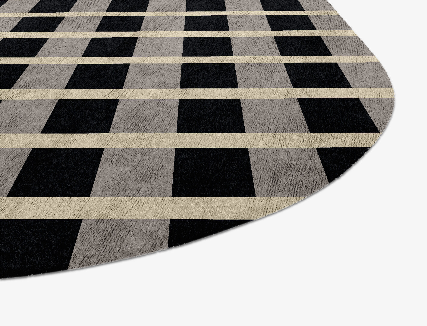 Plaide Geometric Oblong Hand Knotted Bamboo Silk Custom Rug by Rug Artisan