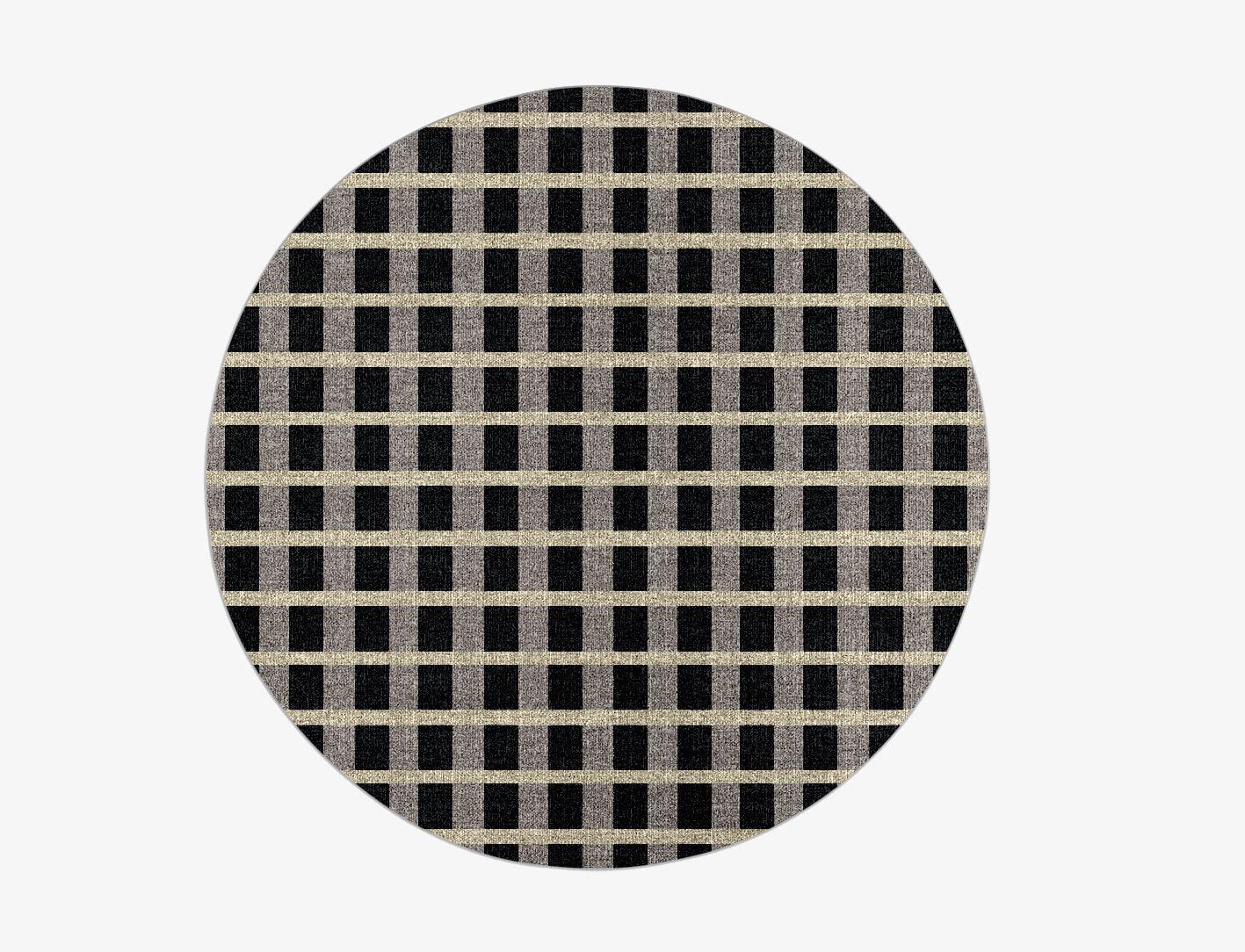 Plaide Geometric Round Outdoor Recycled Yarn Custom Rug by Rug Artisan