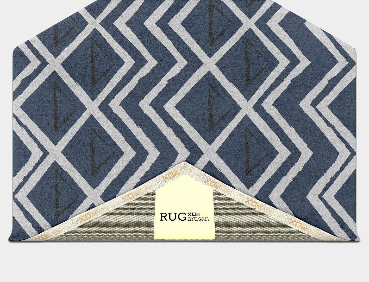 Plain Batik Hexagon Hand Tufted Pure Wool Custom Rug by Rug Artisan