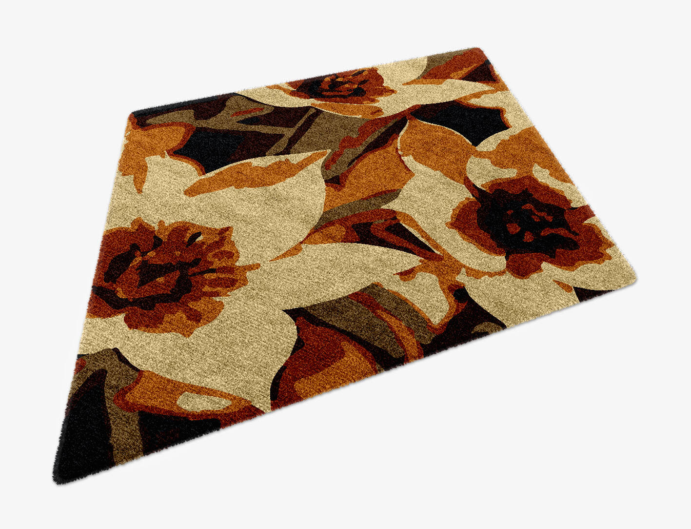 Plaquette Floral Diamond Hand Knotted Bamboo Silk Custom Rug by Rug Artisan