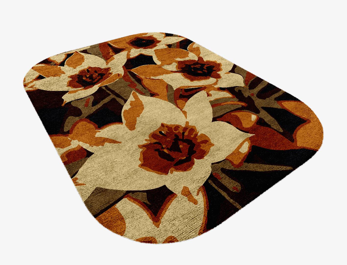 Plaquette Floral Oblong Hand Knotted Bamboo Silk Custom Rug by Rug Artisan