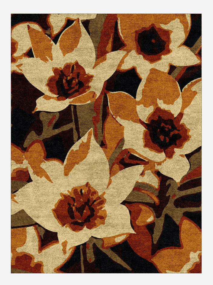 Plaquette Floral Rectangle Hand Knotted Bamboo Silk Custom Rug by Rug Artisan