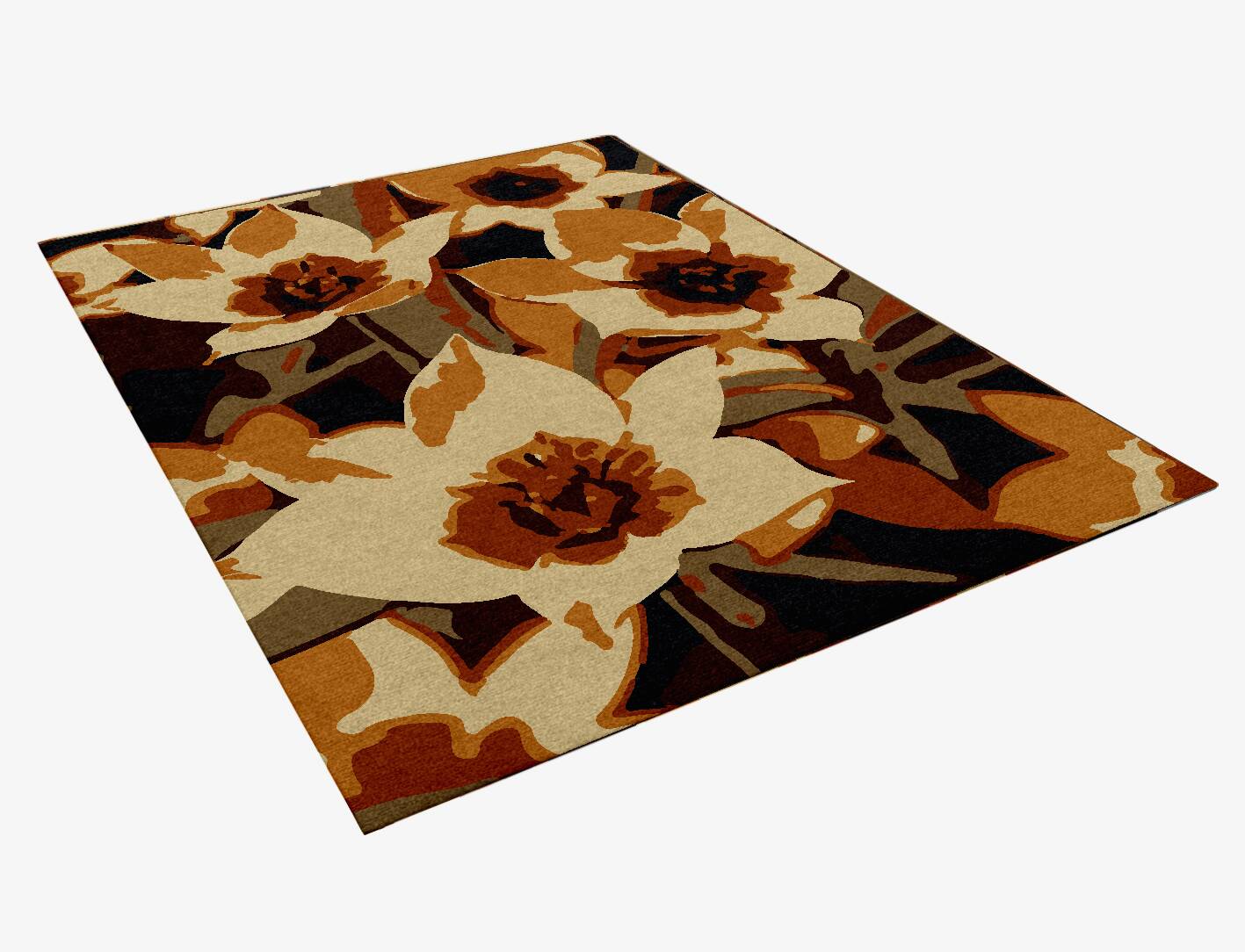 Plaquette Floral Rectangle Hand Knotted Tibetan Wool Custom Rug by Rug Artisan