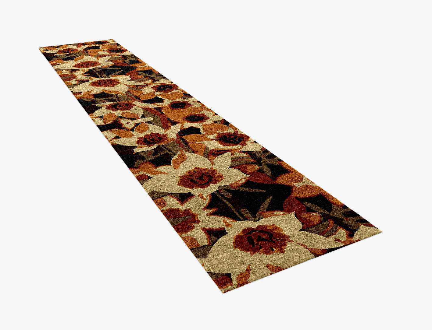 Plaquette Floral Runner Hand Knotted Bamboo Silk Custom Rug by Rug Artisan