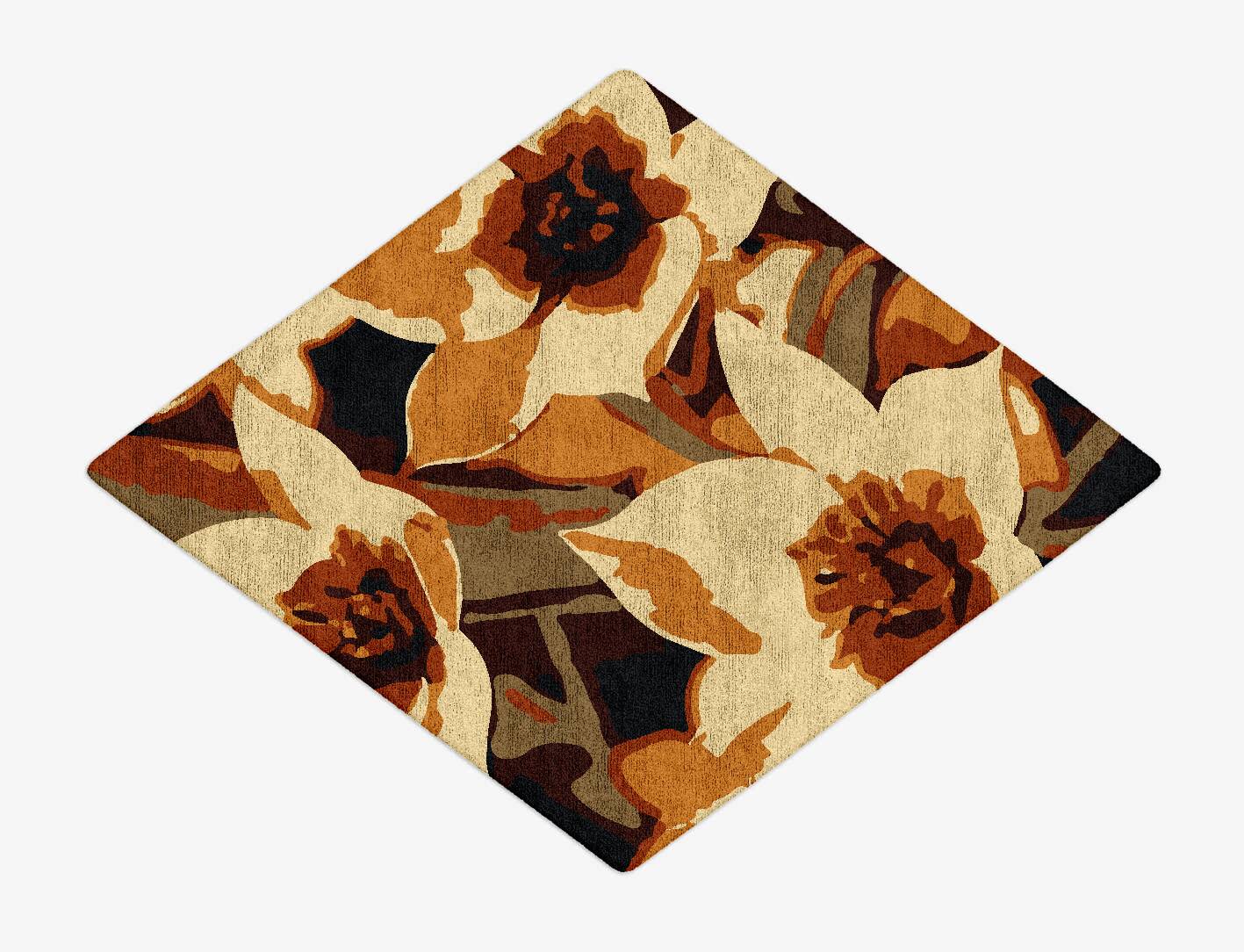 Plaquette Floral Diamond Hand Tufted Bamboo Silk Custom Rug by Rug Artisan