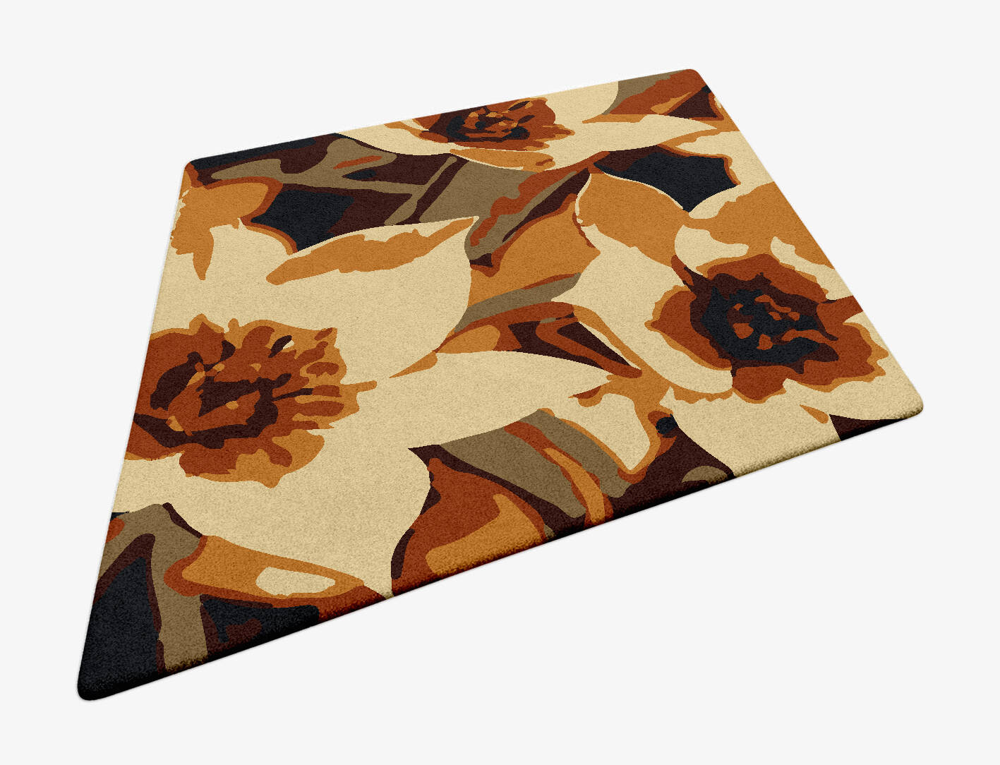 Plaquette Floral Diamond Hand Tufted Pure Wool Custom Rug by Rug Artisan