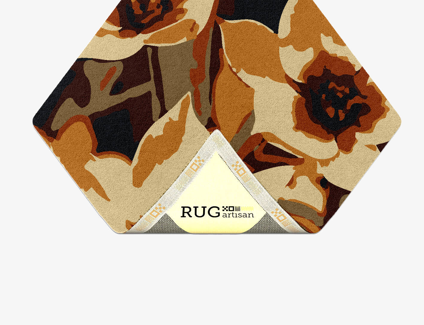 Plaquette Floral Diamond Hand Tufted Pure Wool Custom Rug by Rug Artisan