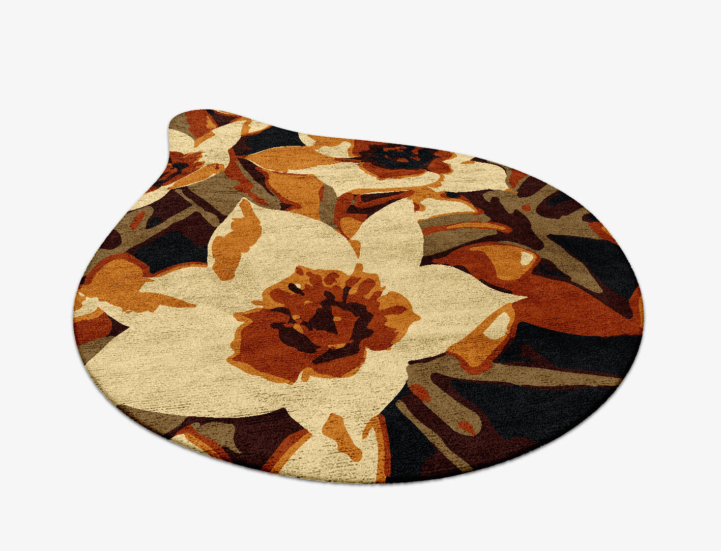 Plaquette Floral Drop Hand Tufted Bamboo Silk Custom Rug by Rug Artisan