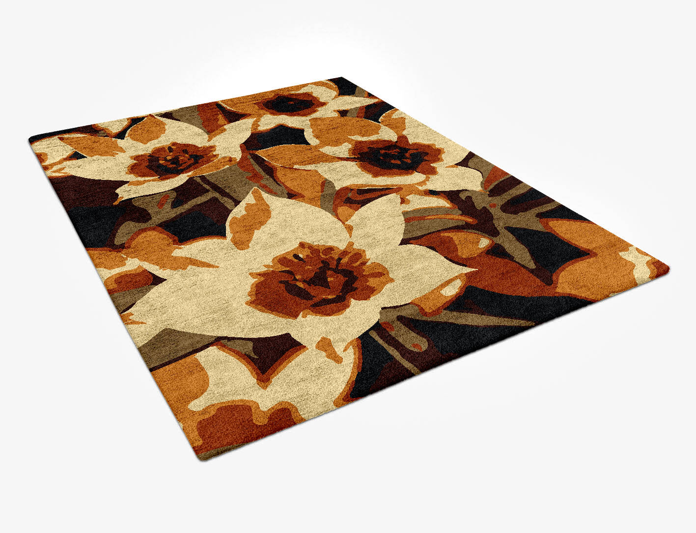 Plaquette Floral Rectangle Hand Tufted Bamboo Silk Custom Rug by Rug Artisan