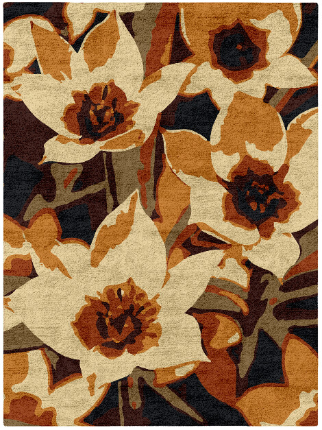 Plaquette Floral Rectangle Hand Tufted Bamboo Silk Custom Rug by Rug Artisan