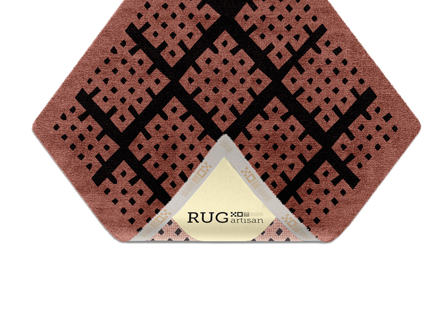 Plexus Geometric Diamond Hand Knotted Bamboo Silk Custom Rug by Rug Artisan