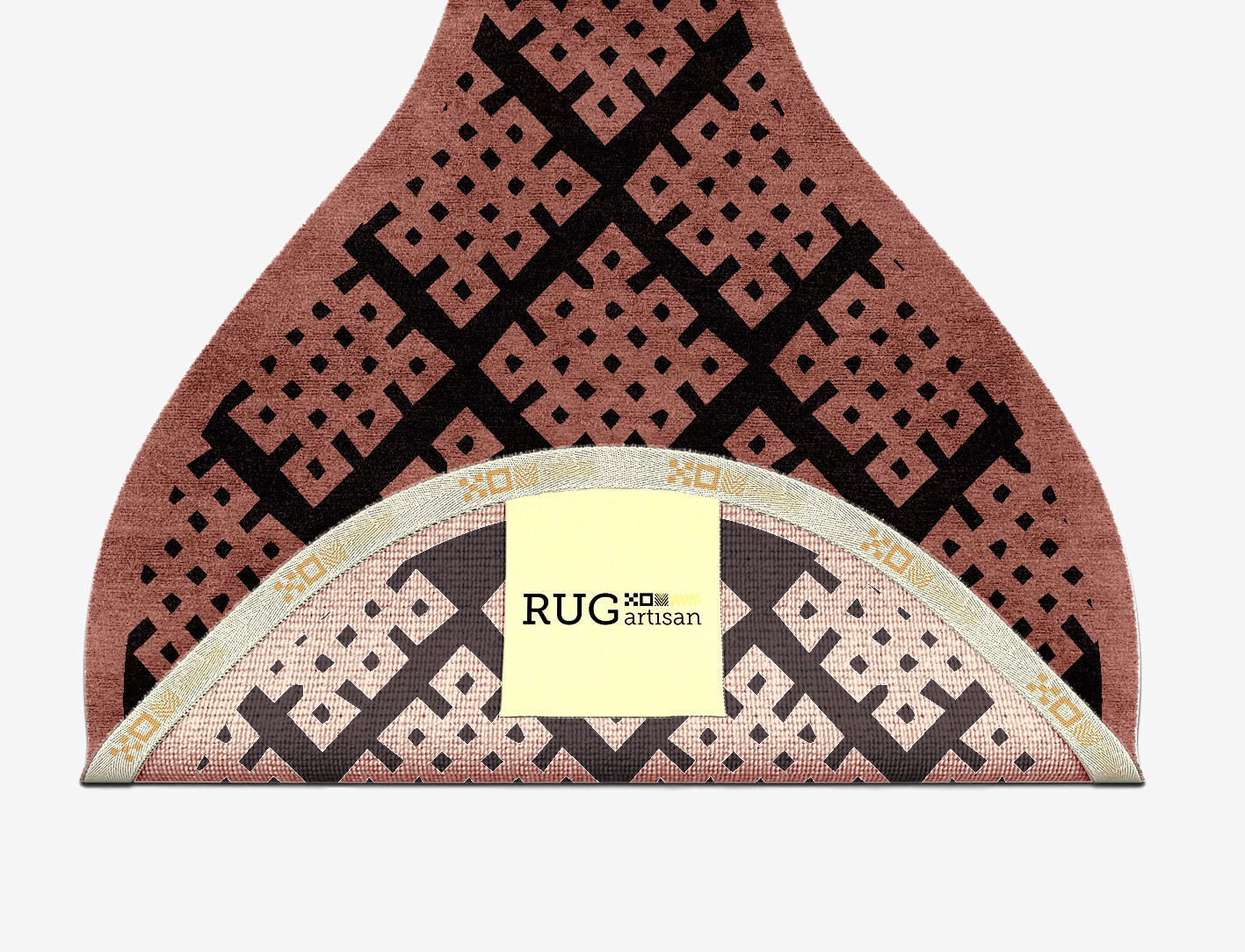 Plexus Geometric Drop Hand Knotted Bamboo Silk Custom Rug by Rug Artisan