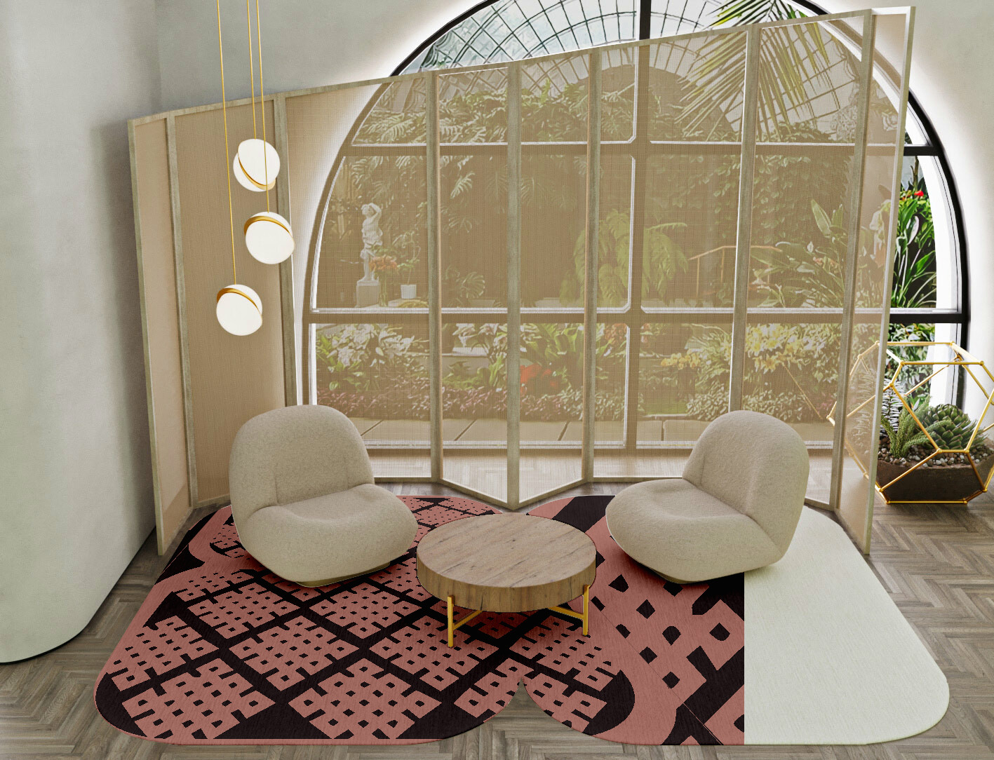 Plexus Geometric Eight Hand Knotted Tibetan Wool Custom Rug by Rug Artisan