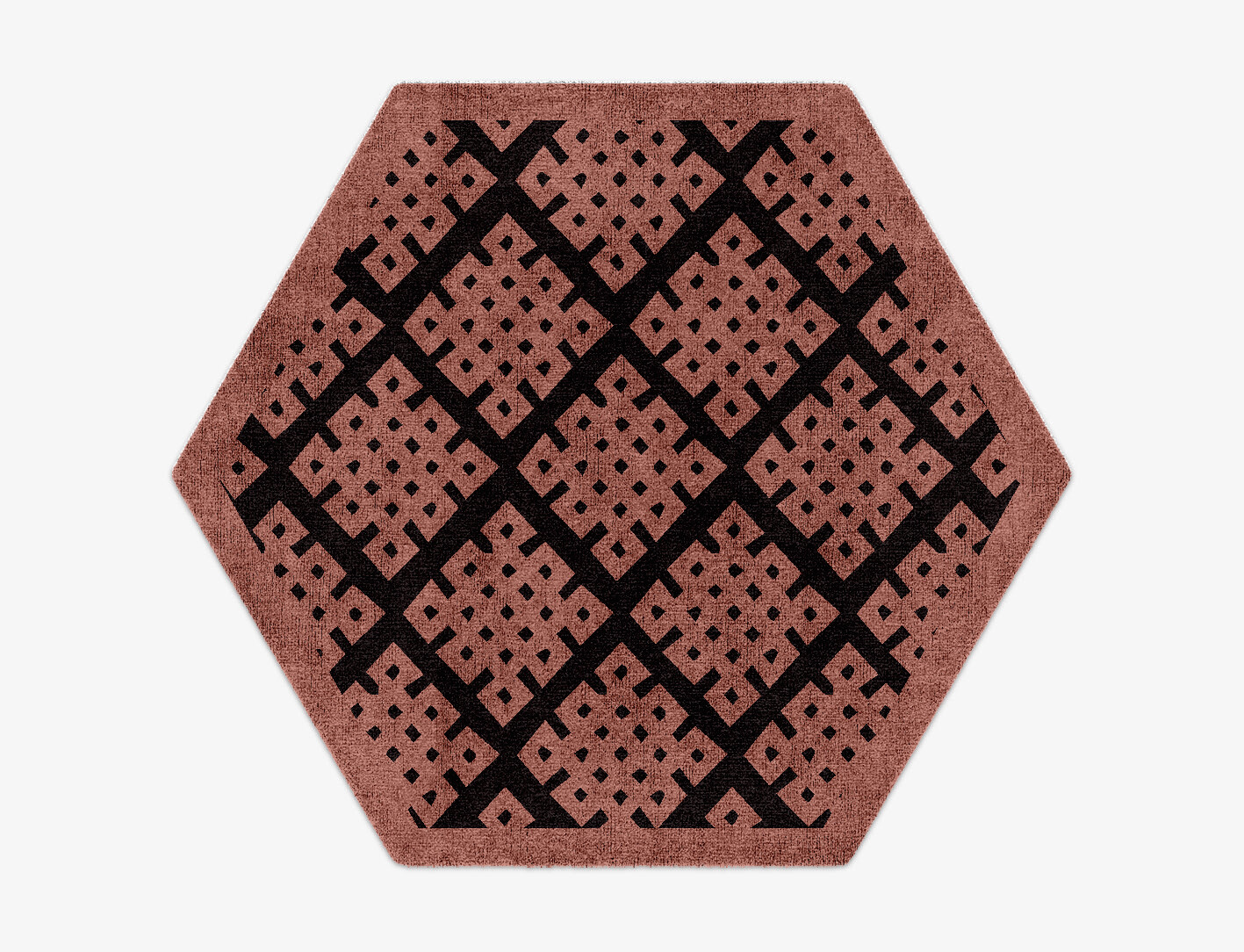 Plexus Geometric Hexagon Hand Knotted Bamboo Silk Custom Rug by Rug Artisan