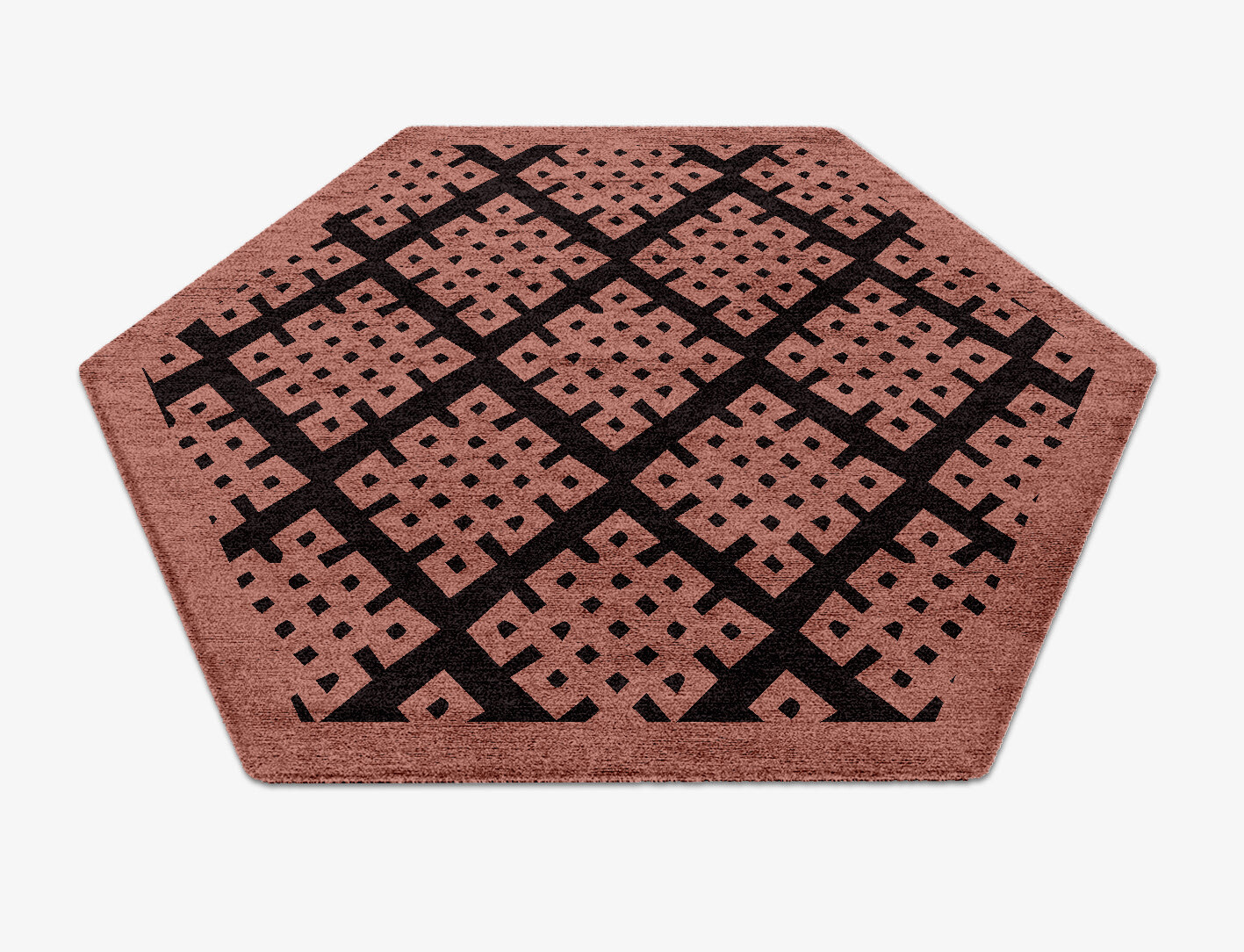 Plexus Geometric Hexagon Hand Knotted Bamboo Silk Custom Rug by Rug Artisan