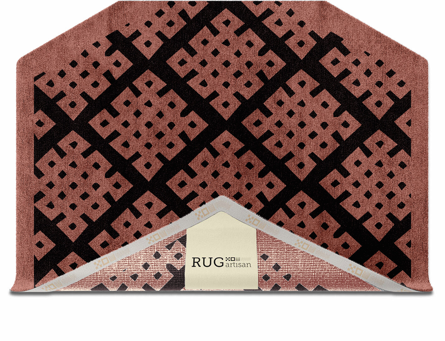 Plexus Geometric Hexagon Hand Knotted Bamboo Silk Custom Rug by Rug Artisan