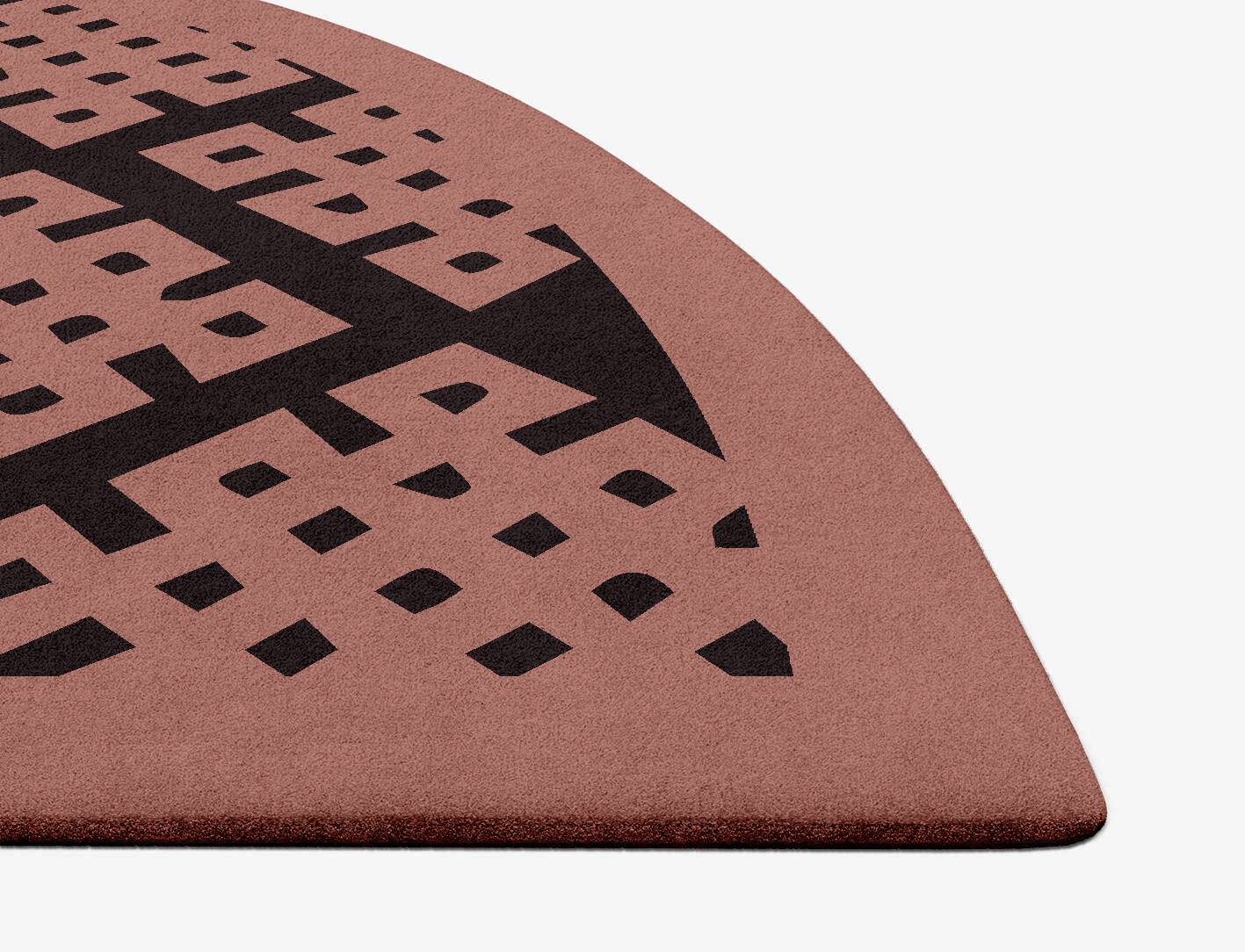 Plexus Geometric Halfmoon Hand Tufted Pure Wool Custom Rug by Rug Artisan