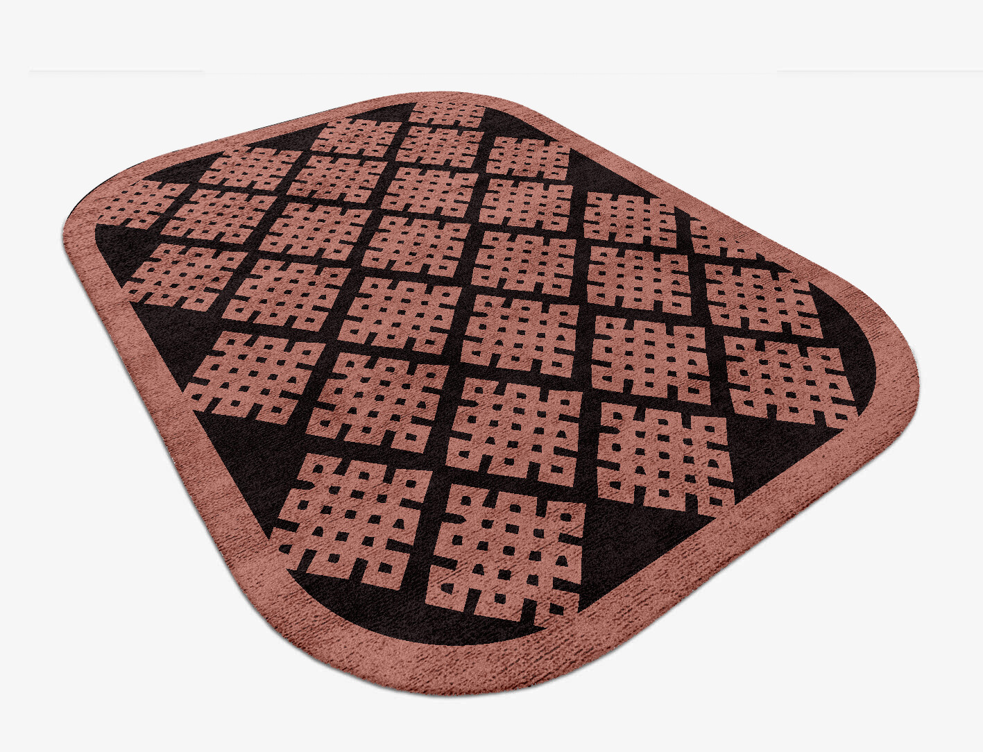 Plexus Geometric Oblong Hand Tufted Bamboo Silk Custom Rug by Rug Artisan