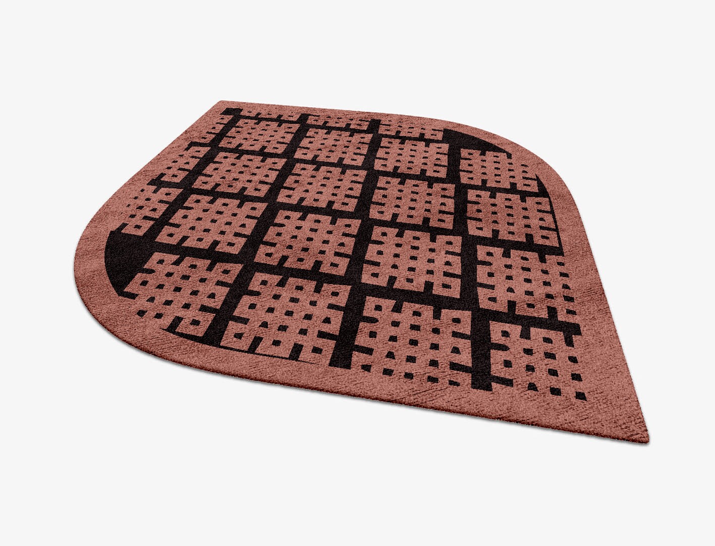 Plexus Geometric Ogee Hand Tufted Bamboo Silk Custom Rug by Rug Artisan