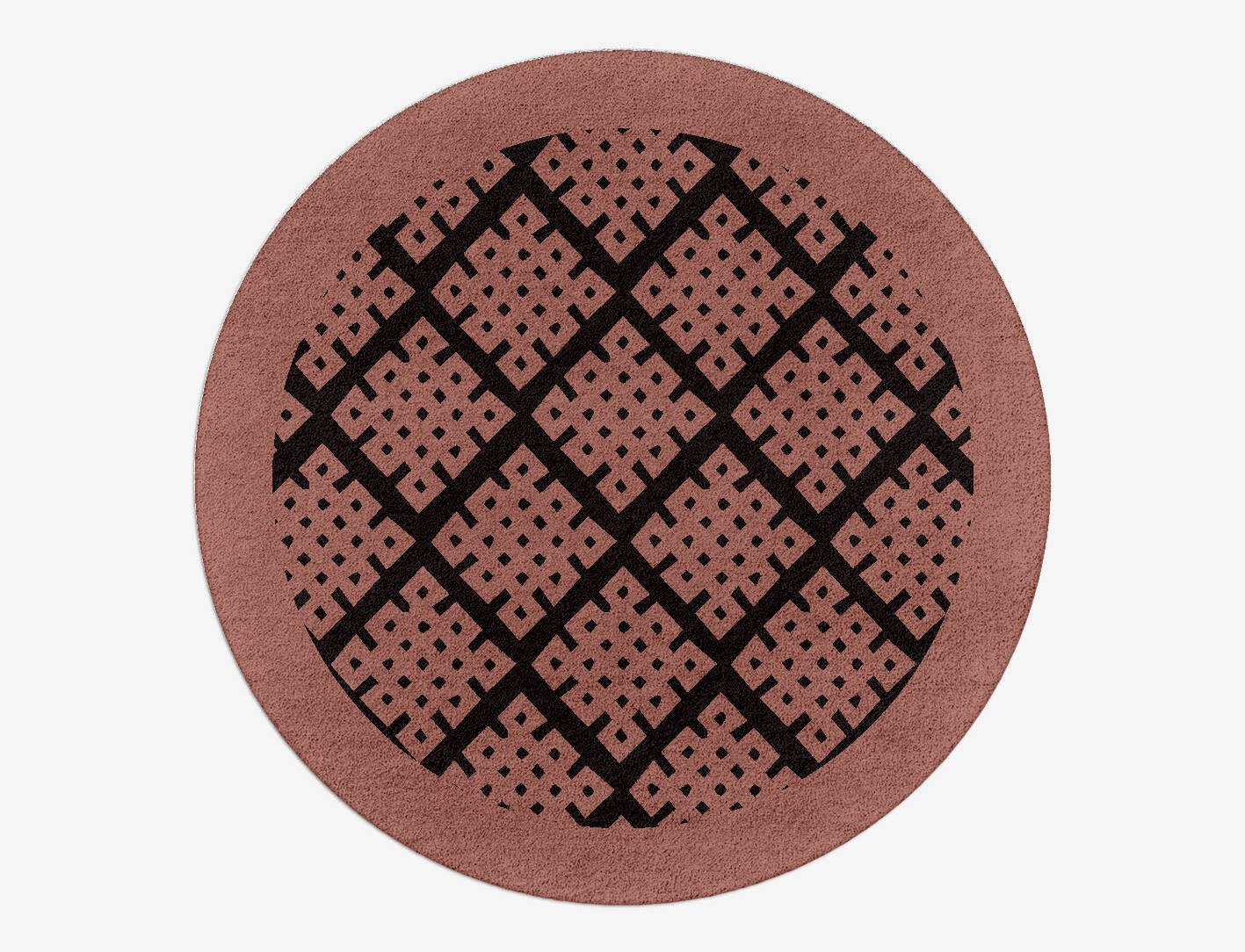 Plexus Geometric Round Hand Tufted Pure Wool Custom Rug by Rug Artisan