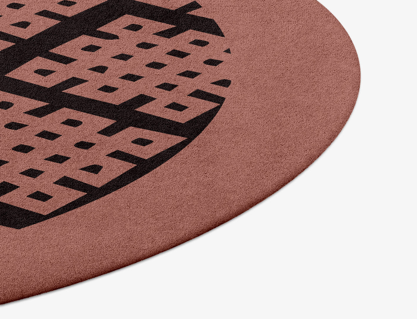 Plexus Geometric Round Hand Tufted Pure Wool Custom Rug by Rug Artisan