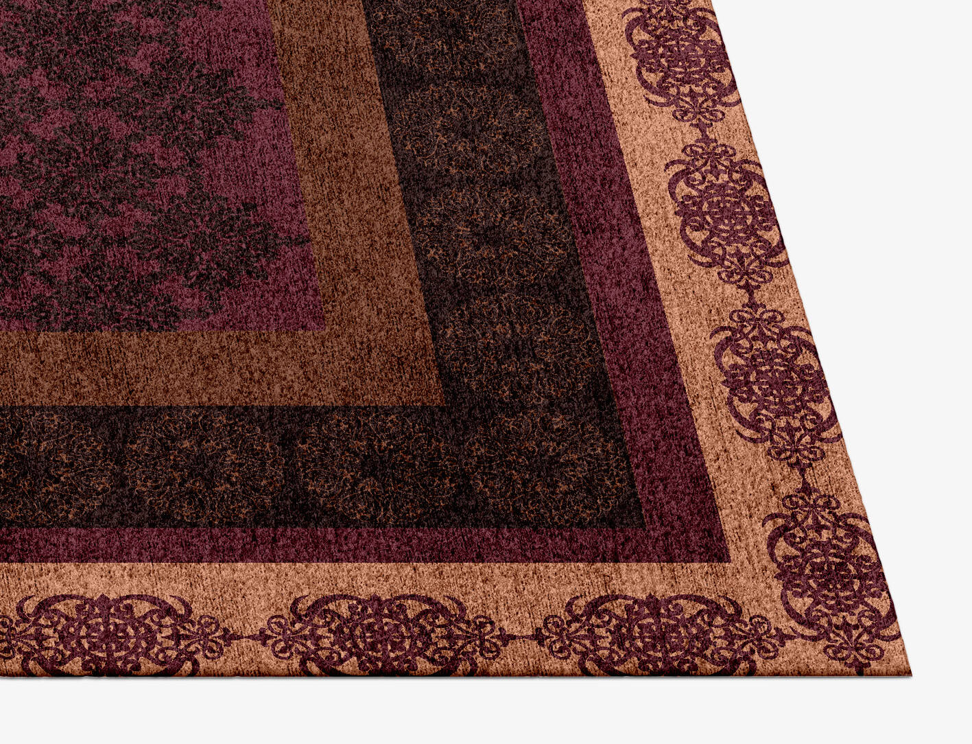 Plum Bloom Vintage Rectangle Hand Knotted Bamboo Silk Custom Rug by Rug Artisan
