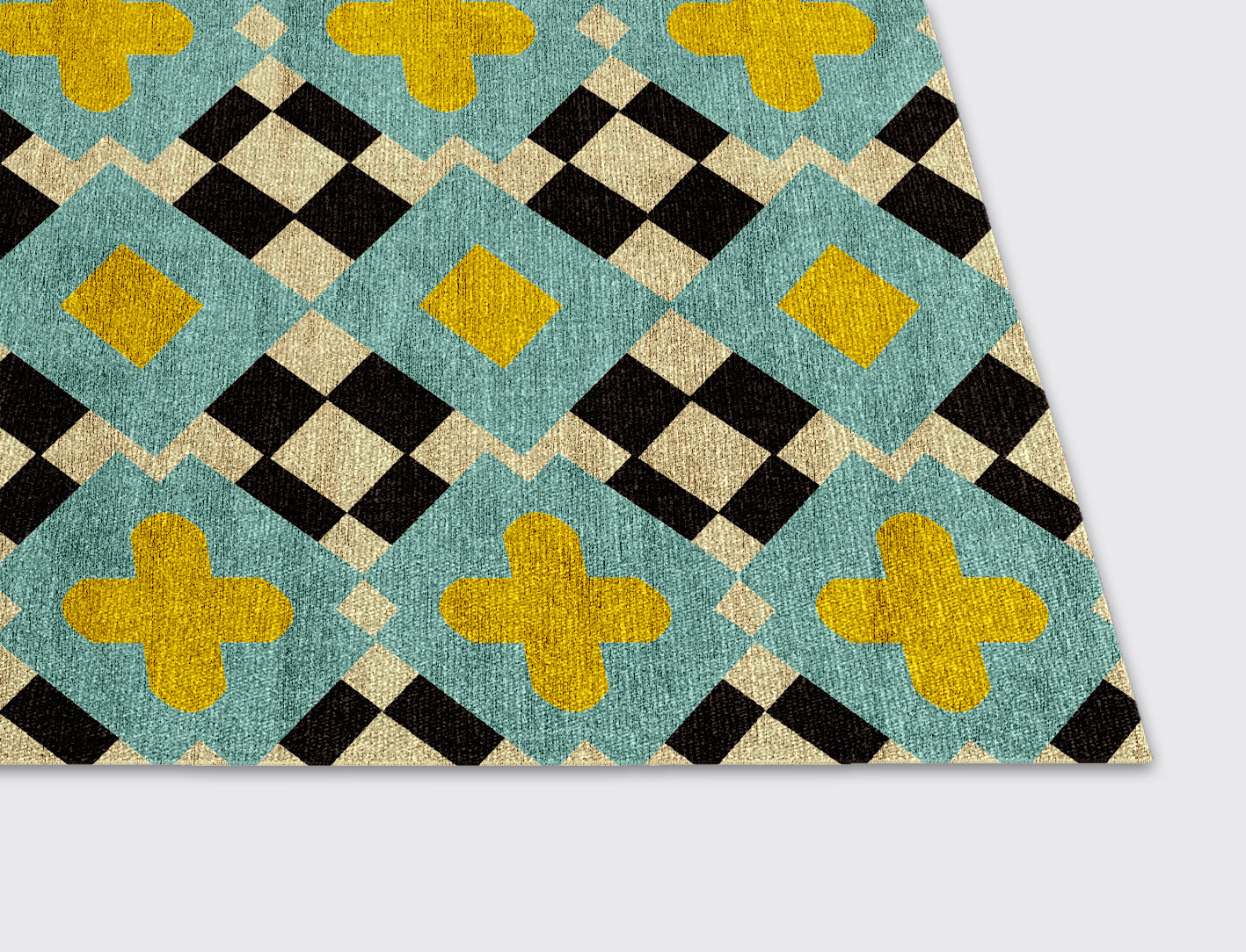 Plus Geometric Rectangle Flatweave Bamboo Silk Custom Rug by Rug Artisan